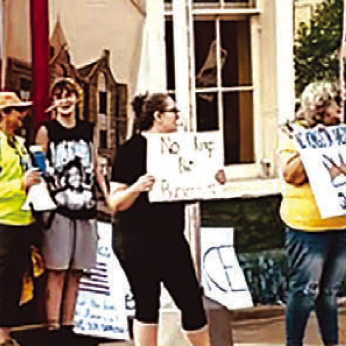 No Kings Protest Held in Downtown La Grange