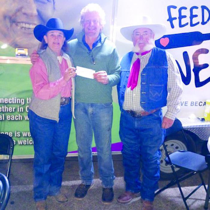 The Colorado River Trailriders Association recently donated $500 to Feed the Need. Pictured from left are Tina Kiker, Jeremy Finch and Cary Hackler.
