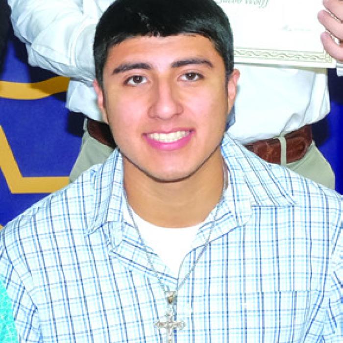 Miguel Ramirez Jr. is shown here at the 2019 LHS scholarship ceremony.