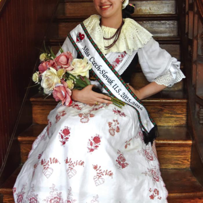 Madelyn Karstedt with her new crown. Photo credit: Julia Ourecky Photography and the Miss Czech-Slovak US Pageant