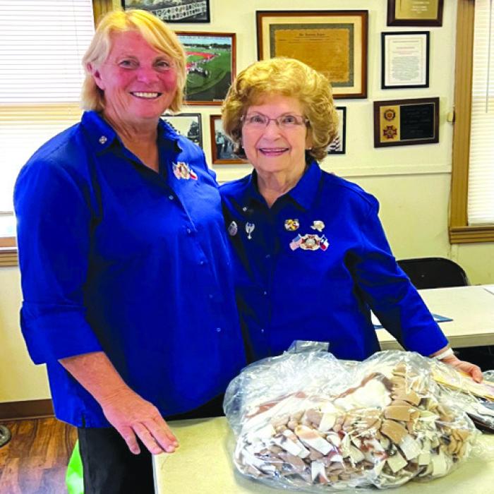 Charlene Muras, President, and Jeanette Hoelscher, Chaplain of VFW Auxiliary Post 5875.