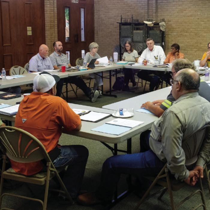 The La Grange City Council met with leaders from each City department in a special workshop meeting Monday night to begin formulating the budget for the upcoming fiscal year. Photo by Andy Behlen