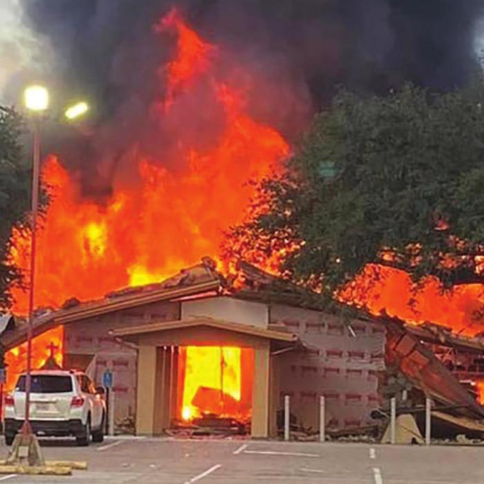 Gas Explosion, Fire Destroys Hostyn Church
