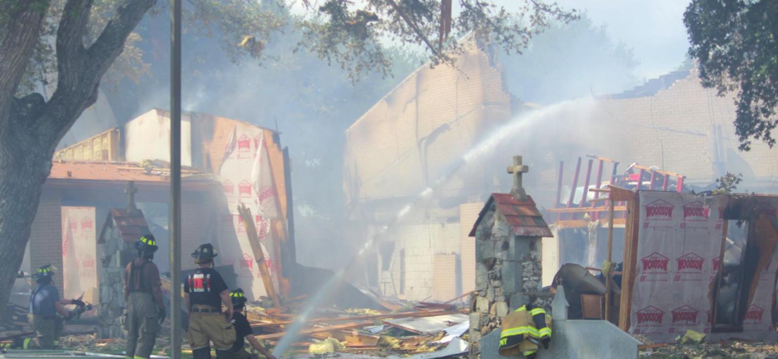 Gas Explosion, Fire Destroys Hostyn Church