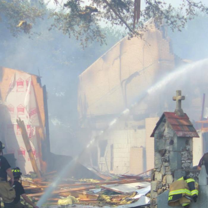 Gas Explosion, Fire Destroys Hostyn Church