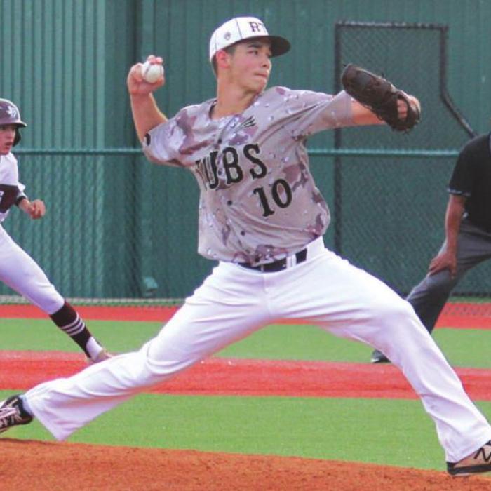 Senior Ryker Goehring started the game on the mound for the Cubs.