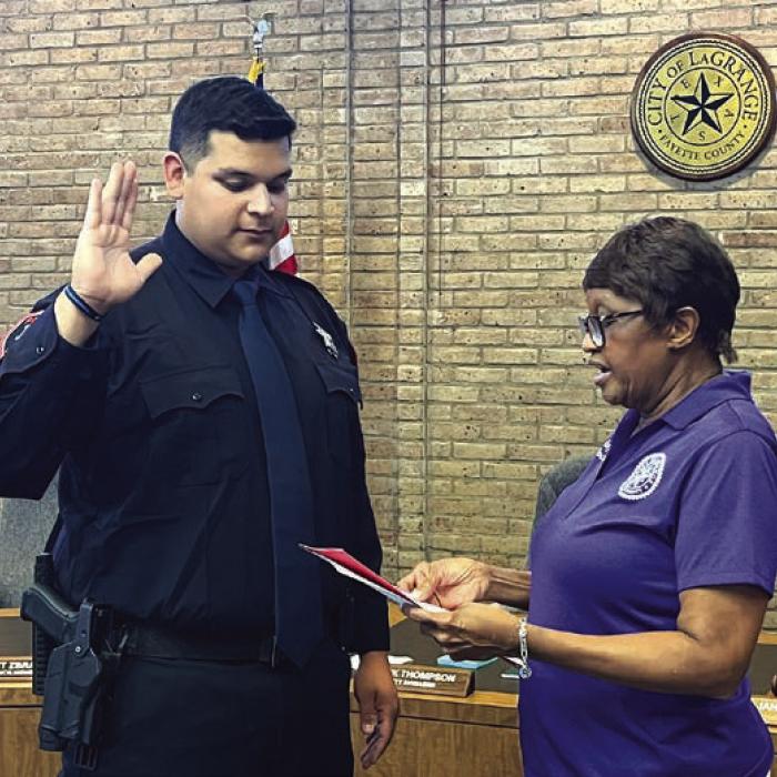 Adrian Ortiz Sworn in as Newest LGPD Officer