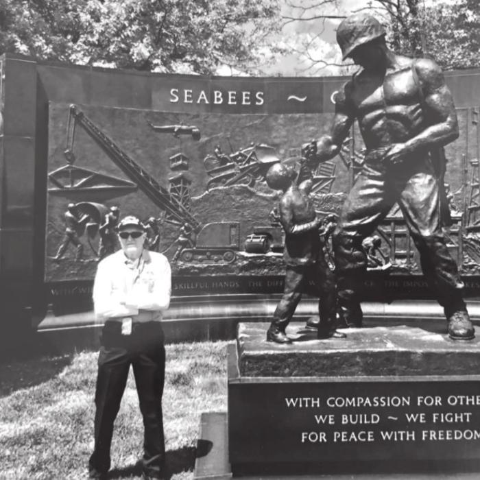 Although he was the sole Navy Seabee on his Honor Flight tour, Gene was provided with the opportunity to visit the memorial dedicated to him and his comrades who completed construction projects serving both combat and non-combat missions.