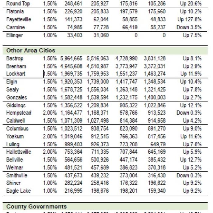 Local Sales Tax Revenues