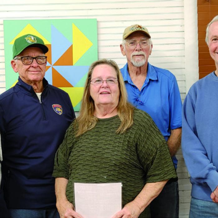 The 2025 Winchester Community Service Award winners were: Sherwood Gersch, Tom Atkins, Michele Weth accepting for Mike Weth, Richard Schafer Denby Morrison and Chuck Breeden. Not pictured is Daniel Gersch.