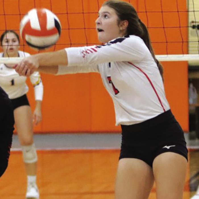 Landry Zapalac passes the ball in win against Louise last week. Photo by Audrey Kristynik