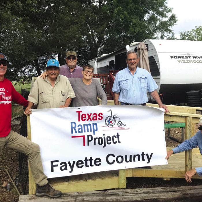 On April 23, Fayette County Texas Ramp Project volunteers built a 40-foot wheelchair ramp on E. Bluffview Dr. in La Grange.