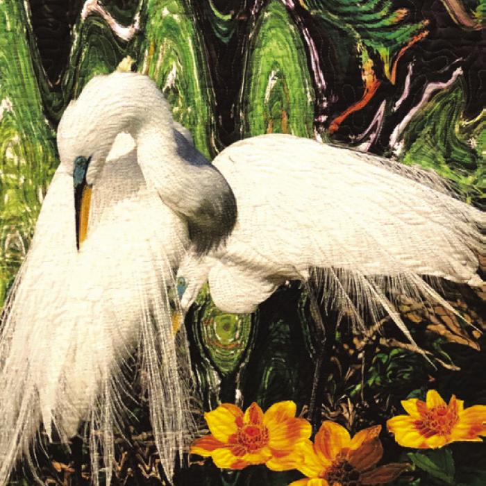 “Two Egrets as One” at the Texas Quilt Museum
