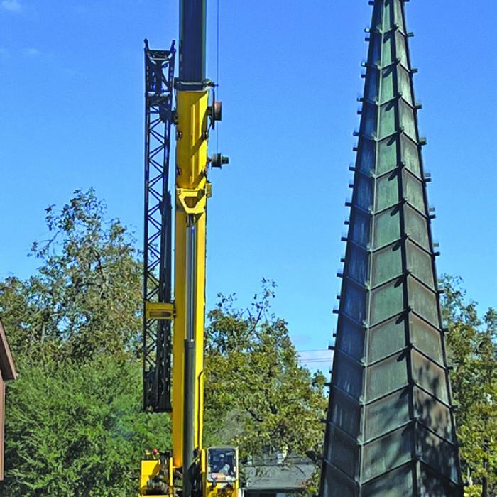 Steeple Removed for Work