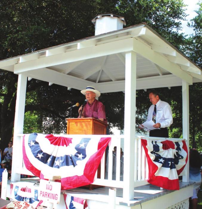 The Round Top town square (including this gazebo, shown above, from the annual 4th of July Activities) will be one of the epicenters of Round Top’s Sesquicentennial festivities Aug. 1.