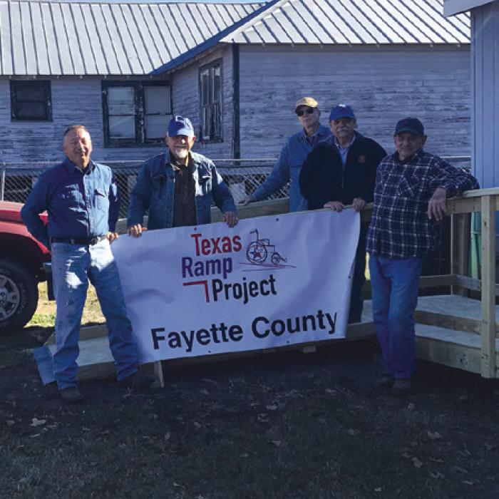 On Jan. 15, TRP volunteers built this 28-foot wheelchair ramp on East Pearl Street in La Grange.
