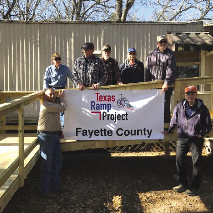 On Feb. 5, TRP volunteers built a 60-foot wheelchair ramp on Jackson Road west of La Grange.