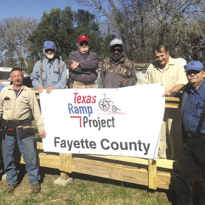 On Feb. 24, TRP volunteers built this 44-foot wheelchair ramp on E. Lafayette Street in La Grange.