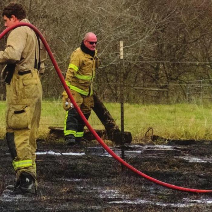 Welding Sparks Fire in Rabbs Prairie