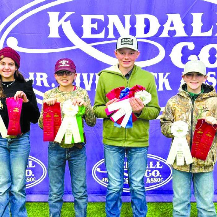 3rd Place Intermediate Team: Adalyn Carrales, Tate Fritsch, Holden Holub, and Crockett Guenther.