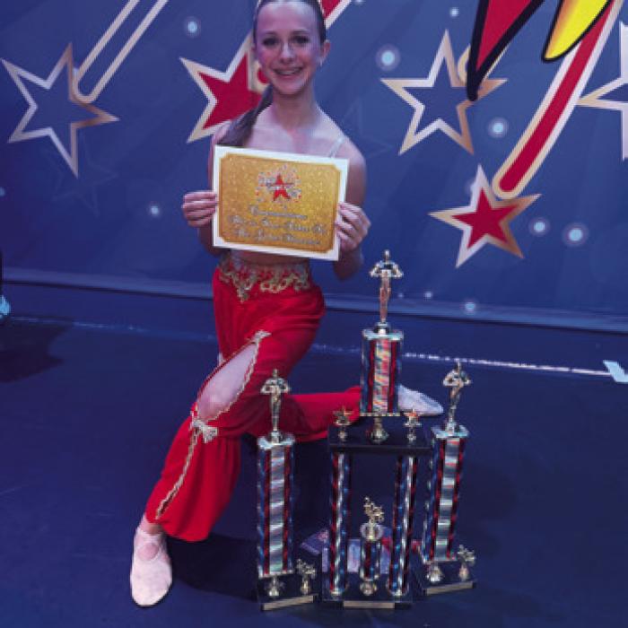 The local soloists from On Pointe Studio in Schulenburg who competed June 22-28 in Dallas/Fort Worth brought back a lot of hardware.