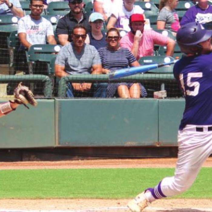 The final strike of Thursday’s title game, with the tying run at the plate, Travis Gully strikes out this Kennard batter.