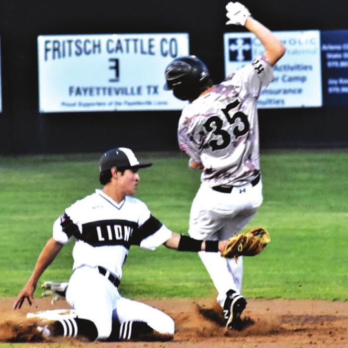 RT-C’s Hunter Schobel is shown here on the base paths Tuesday. Photo by Paul Kipp