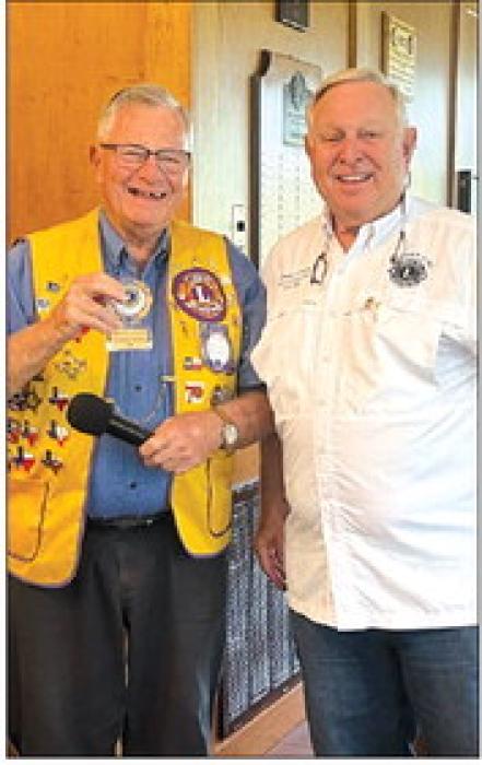 The La Grange Noon Lions Club presented Honorary Membership Awards to Lions Richard Dixon (left photo) and Weldon Koenig (right photo) for their dedication and service. Mark Ulrich presented both awards.