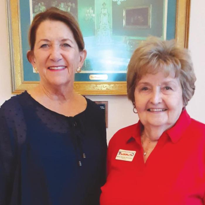 Pictured left to right: Rebecca Halder, First VP Fayette County Retired Teachers, and Retta Chandler, Czech Center Board President.