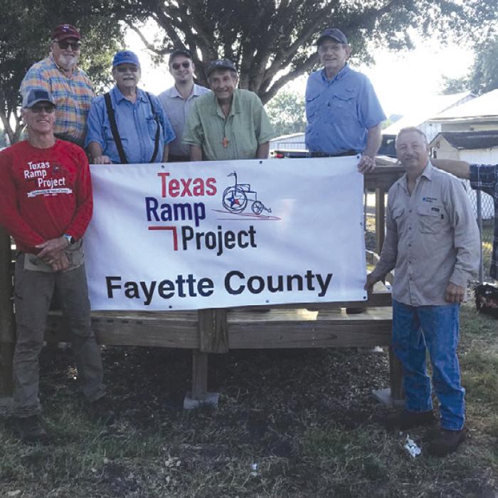 On Sept. 17, Fayette County Texas Ramp Project volunteers resurfaced a 32-foot ramp on N. Knezek Road east of Flatonia.