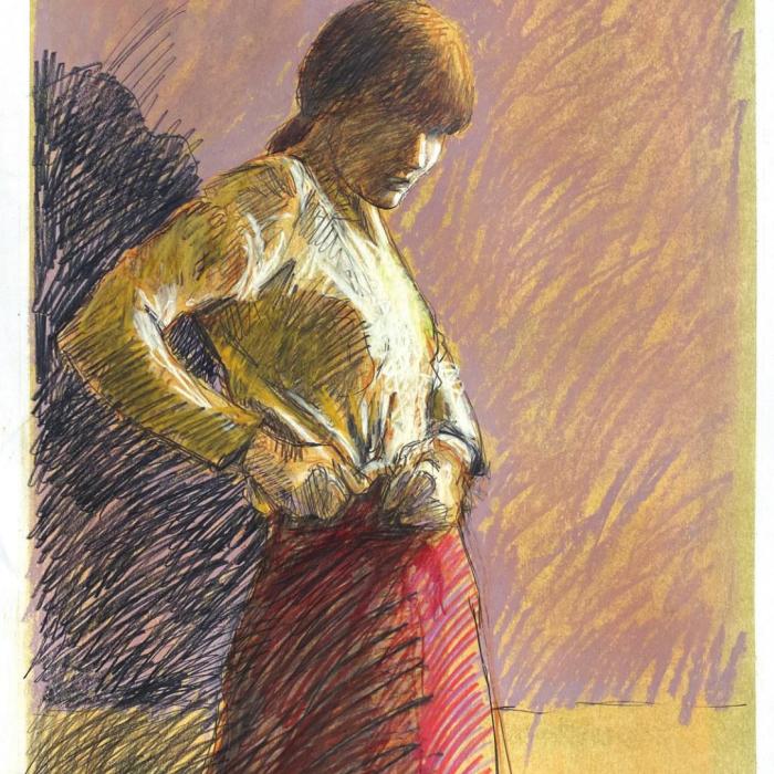 Round Top artist William Anzalone’s “Legacy Pastel #4.”