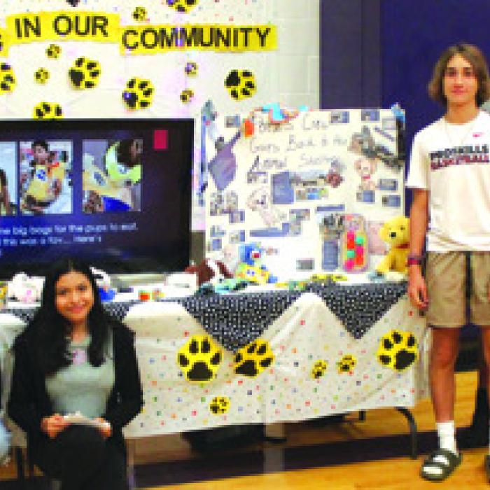 Mrs. Perez’s homeroom held a donation drive to collect things needed by the animal shelter.