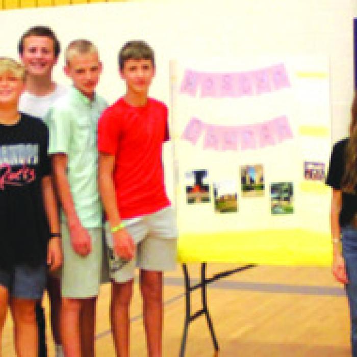 Mrs. Little’s homeroom held a bake sale to raise funds to donate to the rebuilding of the Hostyn Church, which was destroyed in a gas explosion last year. The kids raised $1,700.