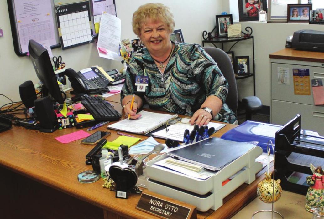 After 35 years working at the school Nora Otto is retiring at the end of this semester. Photo by Jeff Wick