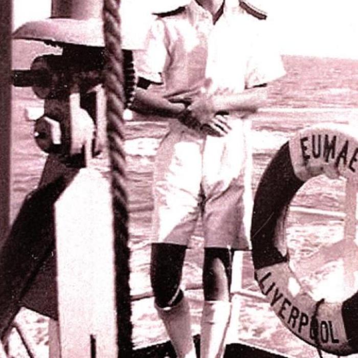 At the age of 17, Richard began serving as a midshipman on the MV Eumaeus, a former liberty ship built by the U.S. in World War II. Traveling at a speed of about 10 knots (11 mph) it sailed from Glasgow to Malaya, Hong Kong, Philippines, Indonesia, Borneo, Australia, Italy and then back to the United Kingdom. That marked Richard’s first year at sea.