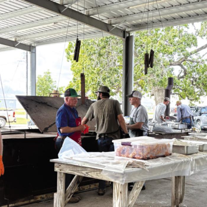 The guys that fried the chicken at the Ellinger Chamber Tomato Feast.