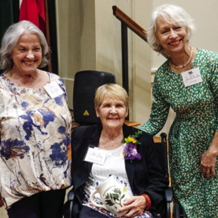 TWL presented an award to Alice Berry for initiative. Pictured are (from left) award presenter Janice MacBride, Berry and TWL chapter copresident Janis Richardson.