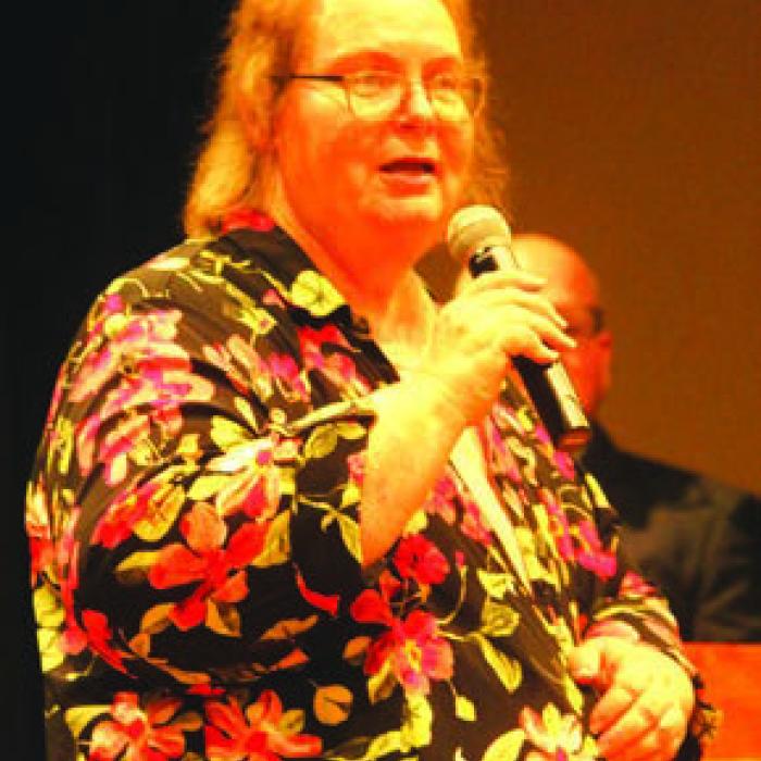 Former County Attorney Peggy Supak was the Master of Ceremonies Wednesday. Photos by Jeff Wick