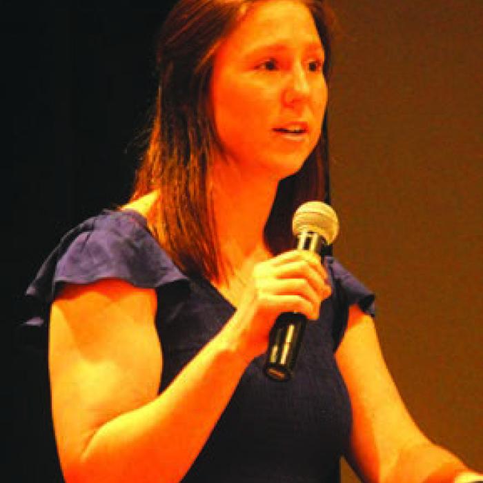 Shelby Trlicek Stavinoha, the 2012 LHS Valedictorian and current HEB Pharmacy Manager, was the featured speaker.