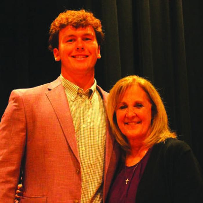 Oliver Gunn is the son of Seth and Mary Gunn. He chose Sherry Schmidt as his special teacher. Oliver plans to attend Texas Christian University to study business.