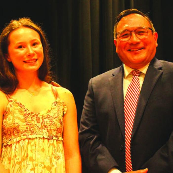 Eleanor Carey is the daughter of Richard and Sarah Carey. She chose John Pineda as her special teacher. Eleanor plans to attend The University of Texas to study business.