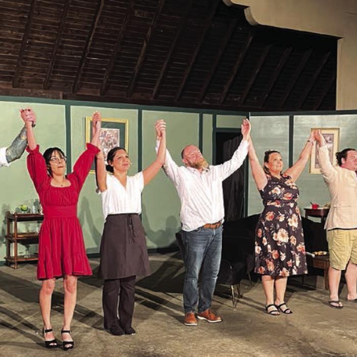 The entire cast takes a bow after Saturday’s performance.