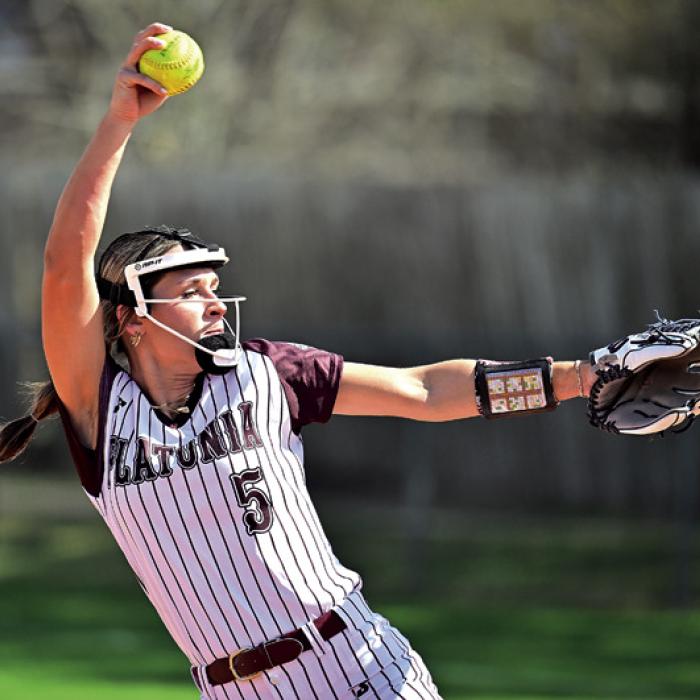 Flatonia junior pitcher Jaylee Trussell has been selected to the Texas Girls Coaches Association All State Team. Photo by Stephanie Steinhauser