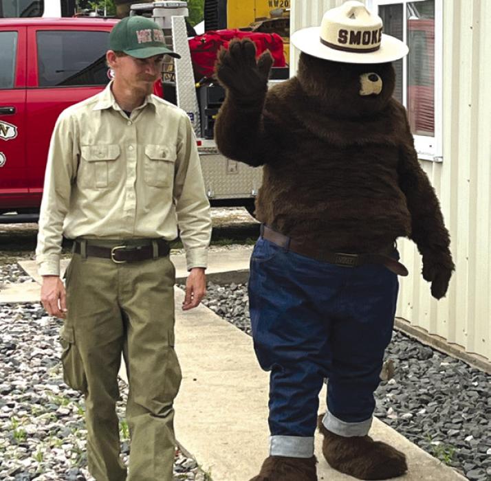 Smokey Bear made an appearance at the Muldoon Volunteer Fire Department fundraiser.