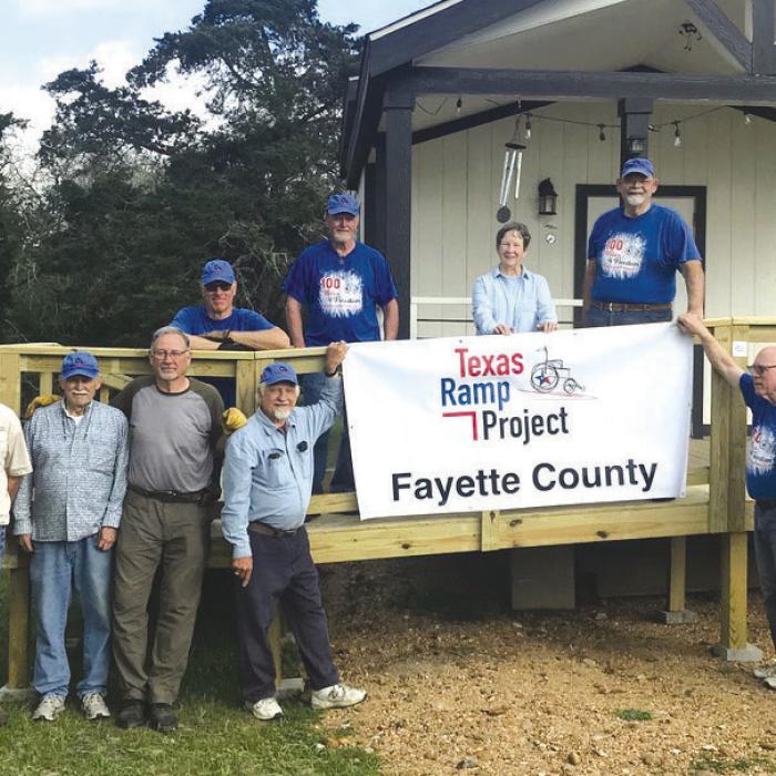 On March 23, Texas Ramp Project volunteers built a 48 ft. ramp on Justice Rd. in West Point.