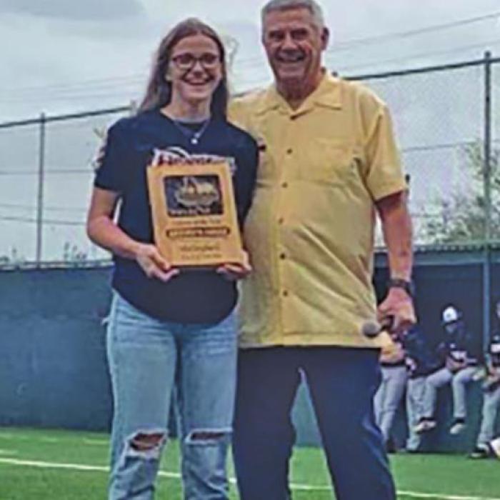 Jaeger Presented TGCA Athlete of the Year Plaque