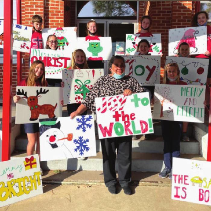 Nursing Home Holiday Signs Spread Cheer