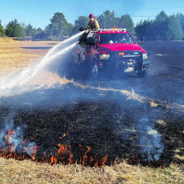 Fire on Janssen Road Monday