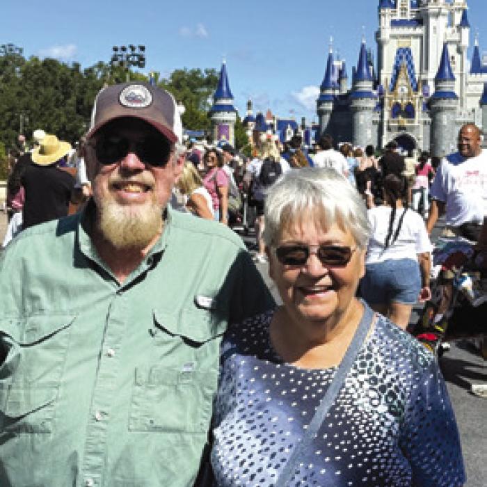 Ron and Pam Knotts at Disney World in Florida.