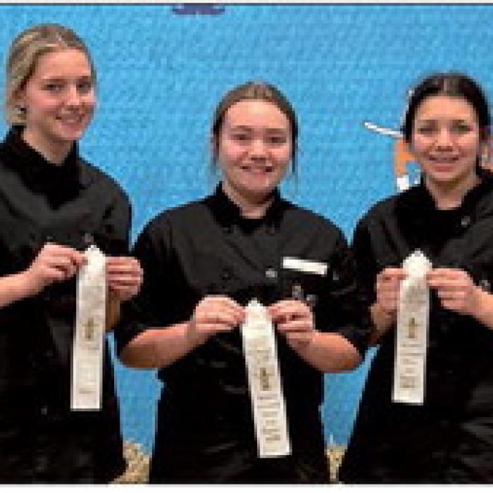 4th Place Senior Main Dish: Haley Janish, MacKayla Griffin and Scotti Beseda.